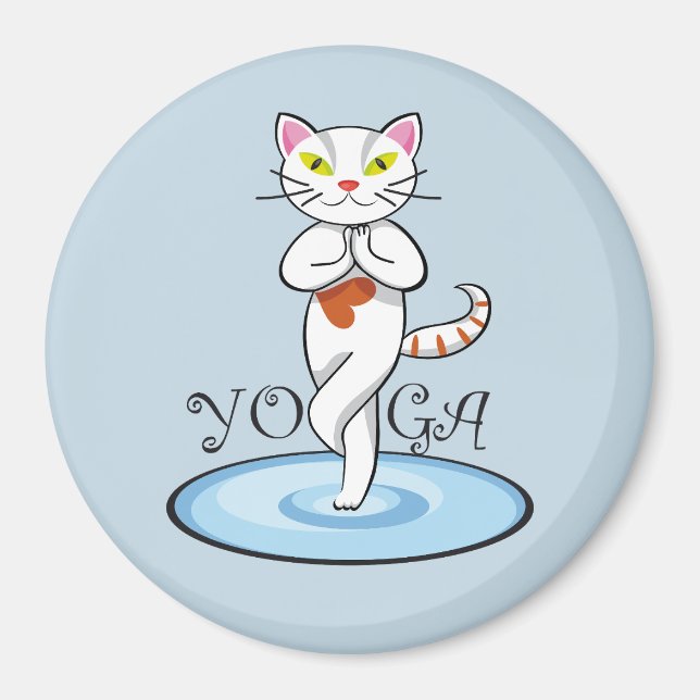 Imã Lindo gato yoga (Frente)