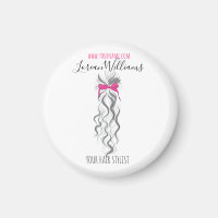 Lindo Laço Rosa Clairo Cinza e Branco Penteado de 