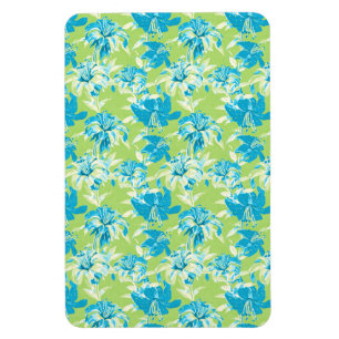 Ímã Lindo lírio floral azul verde contínuo