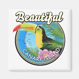 Imã Lindo logotipo do estilo de colheita das ilhas Can