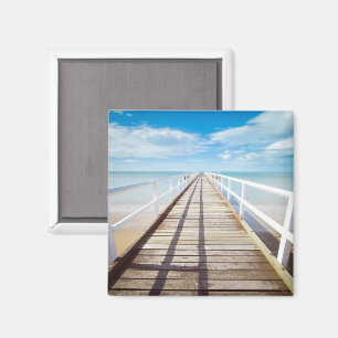 Imã Lindo Madeira Pier, Dock, Beach, Ocean Blue Sky
