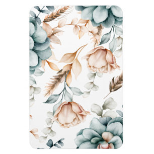 Ímã Lindo padrão contínuo floral com vintage