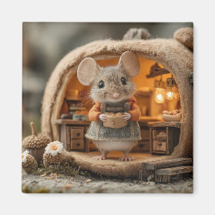 Imã Lindo Pequeno Rato na Casa Aconchegante de Bolota