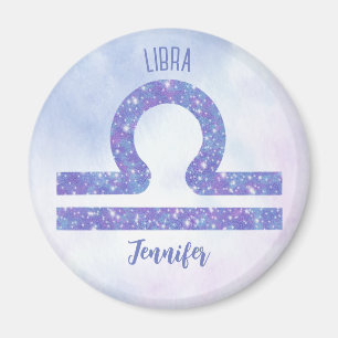 Imã Lindo Símbolo de Astrologia Libra Roxo Personaliza