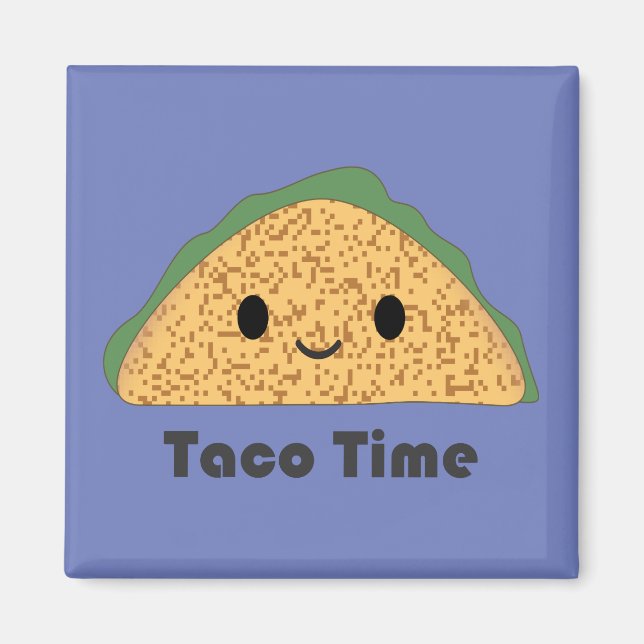 Imã Lindo Taco Kawaii Hora do Taco (Frente)