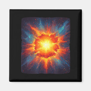 Imã Lindo Traje Gráfico de Supernova Colorida para Men