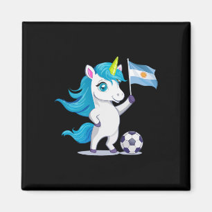 Imã Lindo Unicórnio de Raízes Argentinas Jogando Futeb