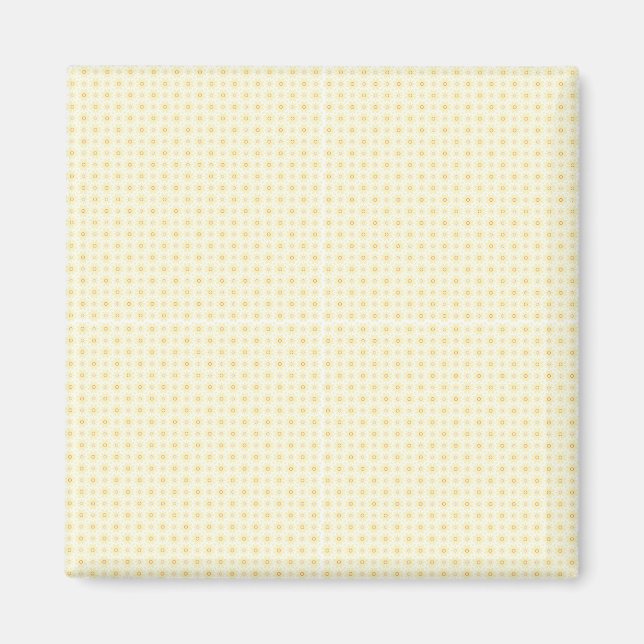 Imã Lindos Círculos Amarelos em Fundo Branco (Frente)