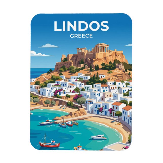 Ímã Lindos Grécia (Vertical)