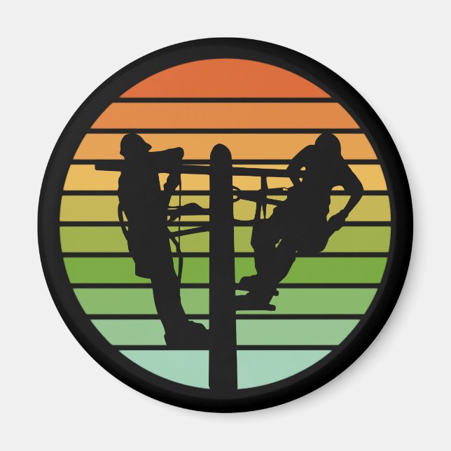 Imã Lineman Reparando Linhas de Energia Danificadas Vi (Frente)