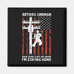 Imã Lineman Retirement 4 De Julho Novelty Man W
