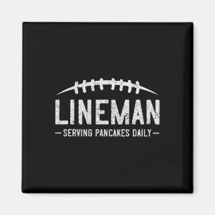 Imã Lineman Servindo Pancakes Daily Funny Vintage