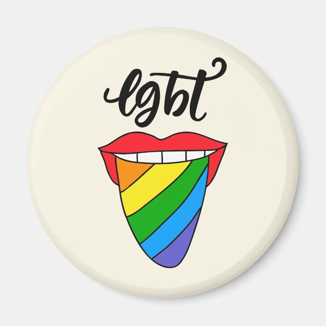 Imã Língua arco-íris LGBT (Frente)