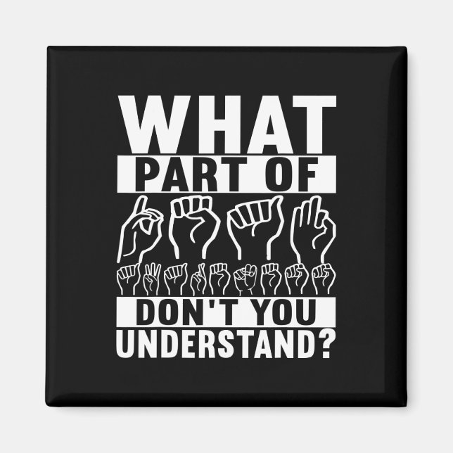 Imã Língua de Sinais Americana Sensibilização Surda (Frente)