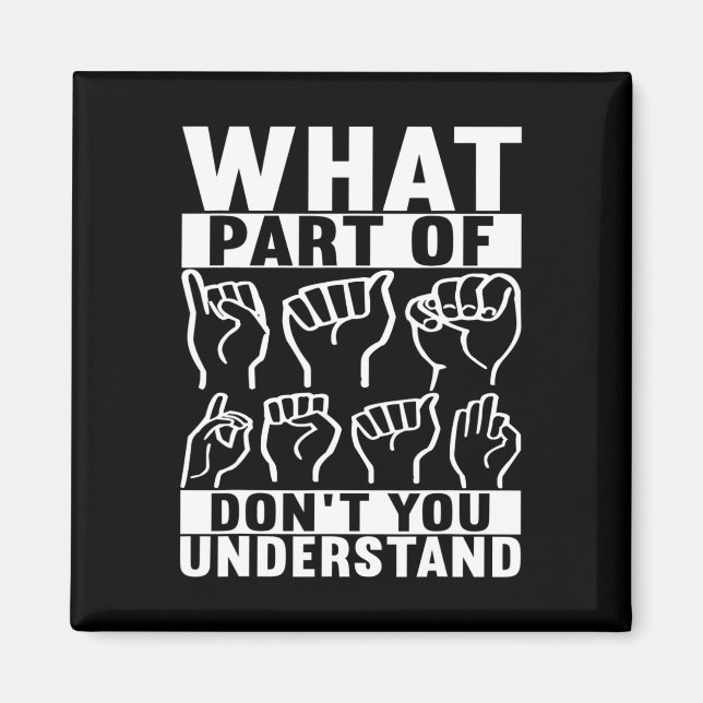 Imã Língua de Sinais Americana Sensibilização Surda 7 (Frente)