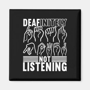 Imã linguagem de sinais Sensibilização surda 1