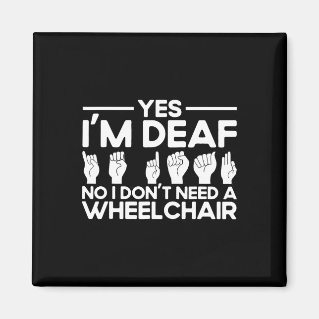 Imã Linguagem de Sinais Sim Sou surdo (Frente)