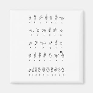 Imã Linguagem gestual americano (ASL)