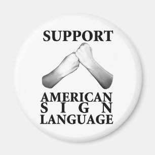 Imã Linguagem gestual americano do apoio (traseiro)