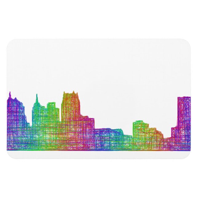 Ímã Linha aérea de Detroit (Horizontal)