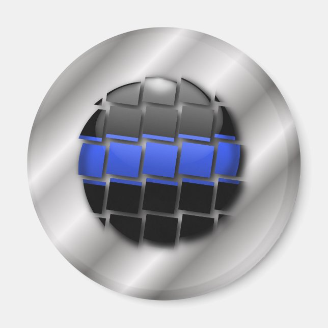 Imã Linha Azul Fino (Frente)