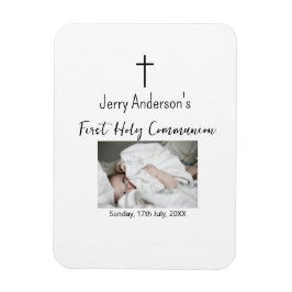 Ímã Linha católica de primeira comunhão simples QR mín