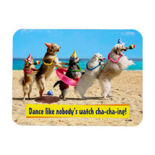 Ímã Linha Conga de Festa de aniversário de Cães