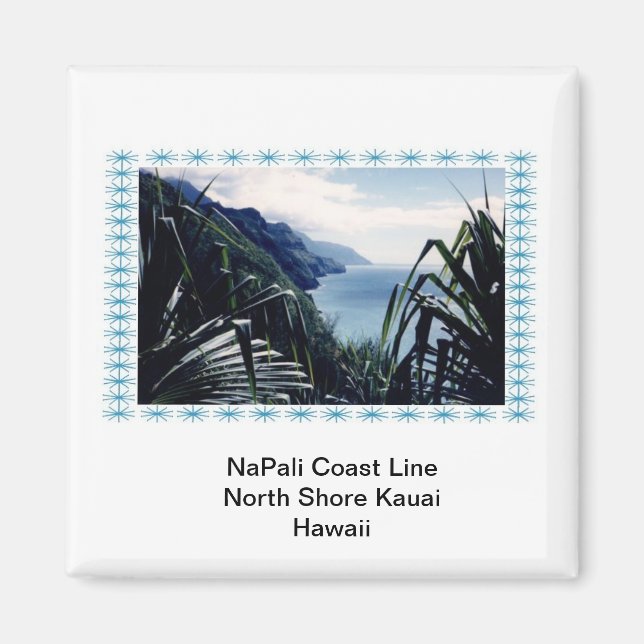 Imã Linha Costeira Magnet-NaPali, Kauai, Havaí (Frente)