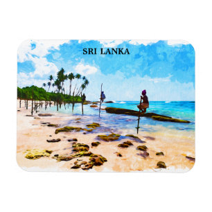 Ímã Linha costeira tropical do Sri Lanka