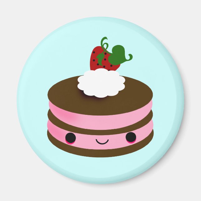 Imã Linha de Bolo Tabu Japão - Rosa (Frente)