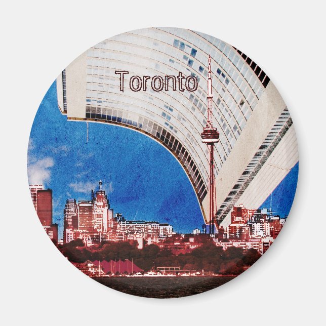 Imã Linha do horizonte de Toronto com ímã de prédio da (Frente)