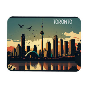 Ímã Linha do Skyline legal Toronto Canadá