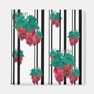 Imã Linha em banda de fruta de uva de abstrato sem cos