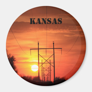 Imã Linha Power do Kansas Sunset Closeup Magnet