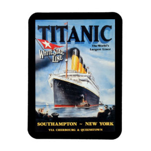 Ímã Linha White Star Titanic - Maior Liner do Mundo