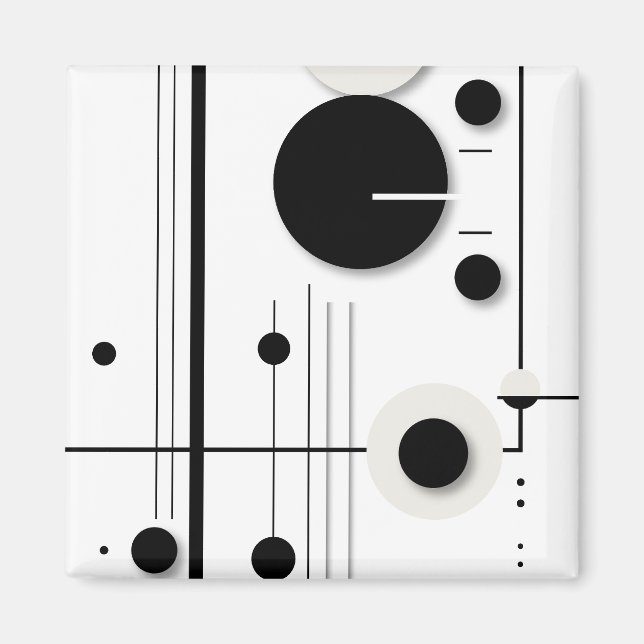 Imã Linhas de Sinfonia do Círculo Geométrico Minimalis (Frente)