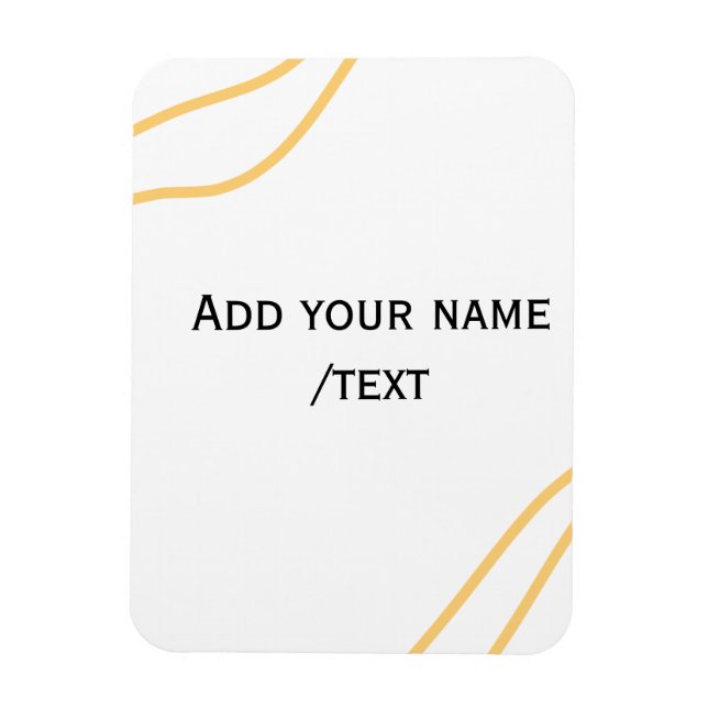 Ímã linhas de texto de mensagem de nome de fronteira e (Vertical)