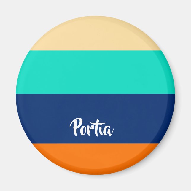 Imã Linhas multicores com padrão (Frente)