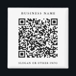 Imã Link de site de código QR preto e branco<br><div class="desc">Crie seu próprio ímã comercial personalizado com um link de site de código QR. Para uma personalização mais avançada deste design,  clique no BOTÃO FERRAMENTA DESIGN AZUL.</div>