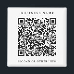 Imã Link de site de código QR preto e branco<br><div class="desc">Crie seu próprio ímã comercial personalizado com um link de site de código QR. Para uma personalização mais avançada deste design,  clique no BOTÃO FERRAMENTA DESIGN AZUL.</div>