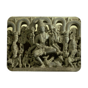 Ímã Lintel retratando A Trinidade: Siva, Brahma e Vis