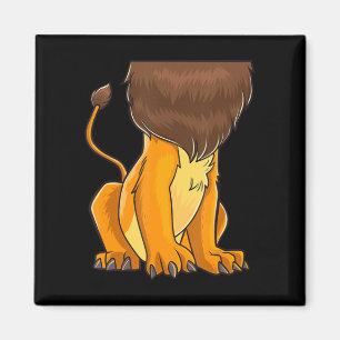 Imã Lion Body Costume Mane Bonito Diversão Sem Cabeça