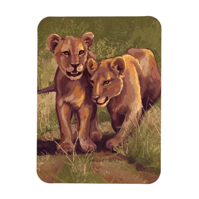 Ímã Lion Cubs (Vertical)
