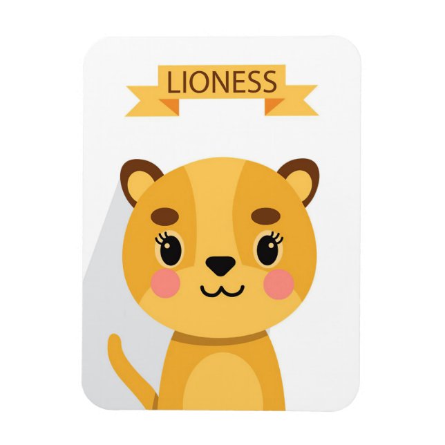 Ímã Lion Cute Lioness (Vertical)