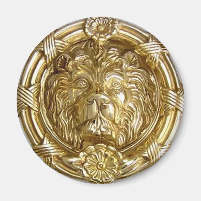 Imã Lion Dourado Magnet (Frente)