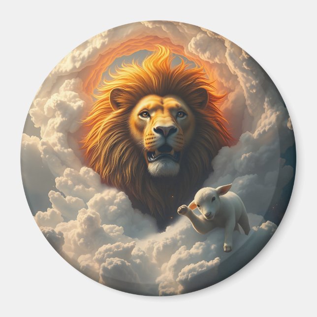Imã Lion e Lamb Magnet (Frente)