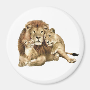Imã Lion Family Magnet