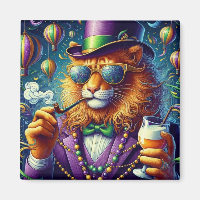 Imã Lion/Louisiana Mardi Gras (Frente)