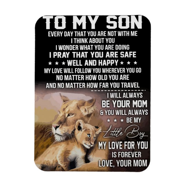 Ímã Lion Lover Para Meu Filho Lion (Vertical)