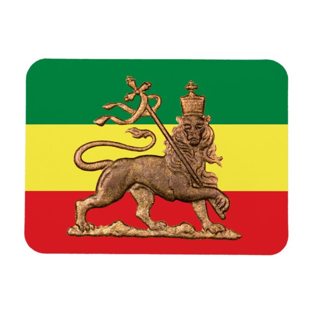 Ímã Lion of Judah - Rastafara reggae Rasta íman - (Horizontal)